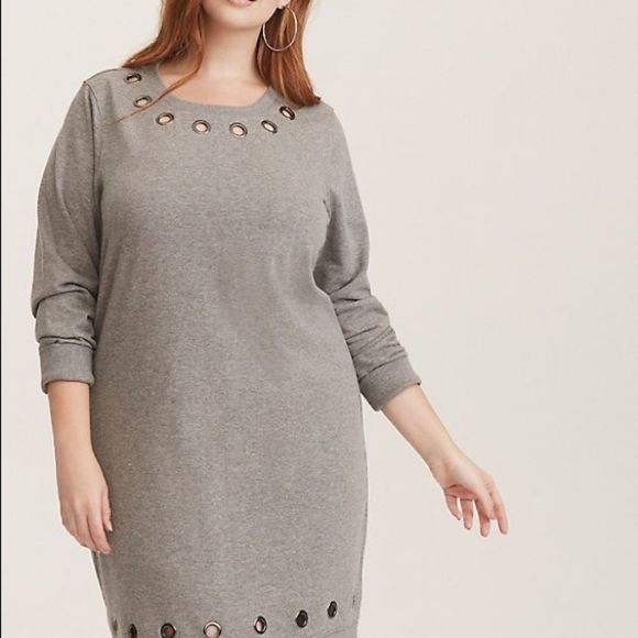 Torrid Grey Sweatshirt Dress - Picture 2 of 5
